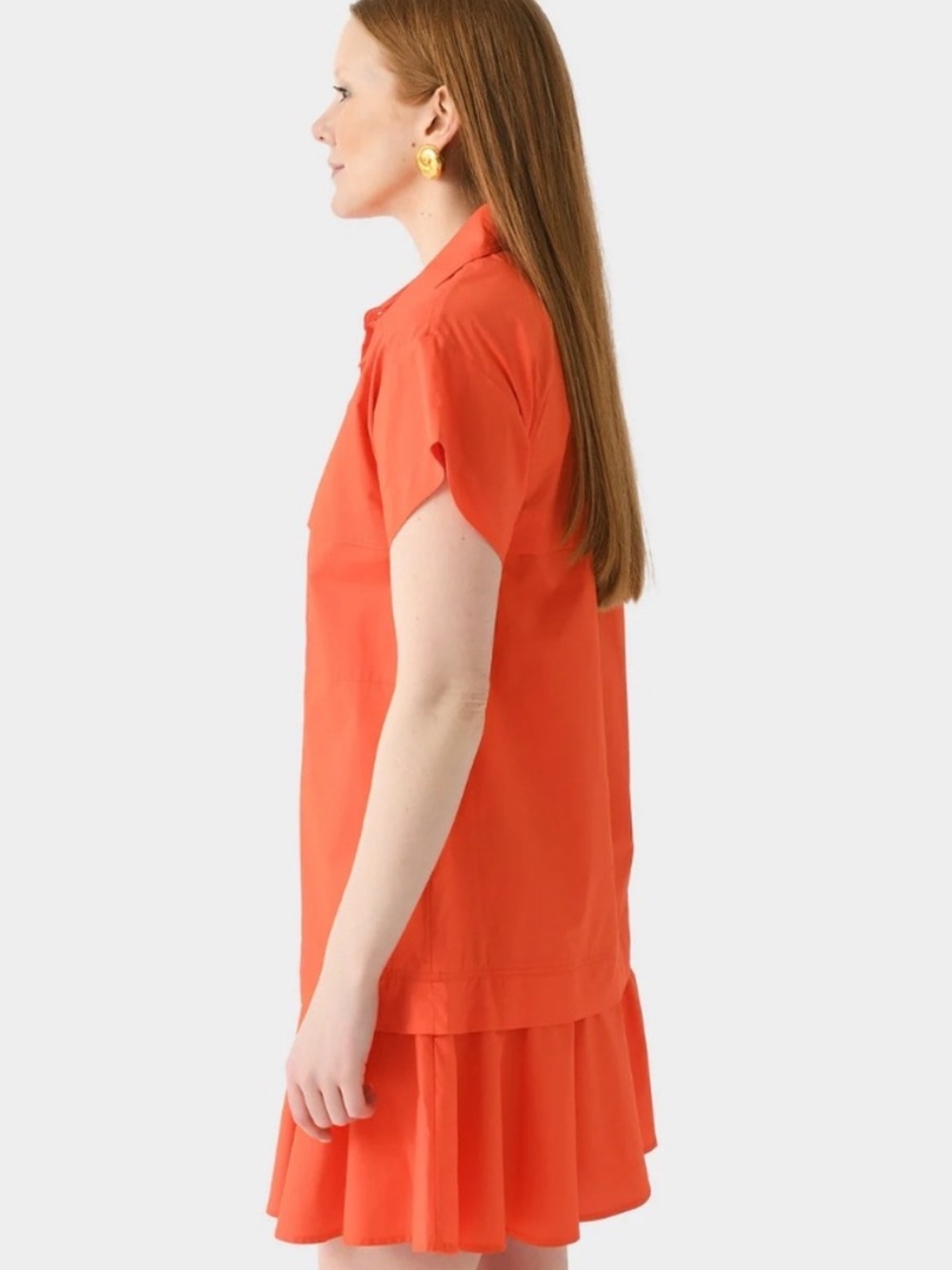 Hunter Bell Addison Orange Shirt Dress Size XS - Picture 7 of 14